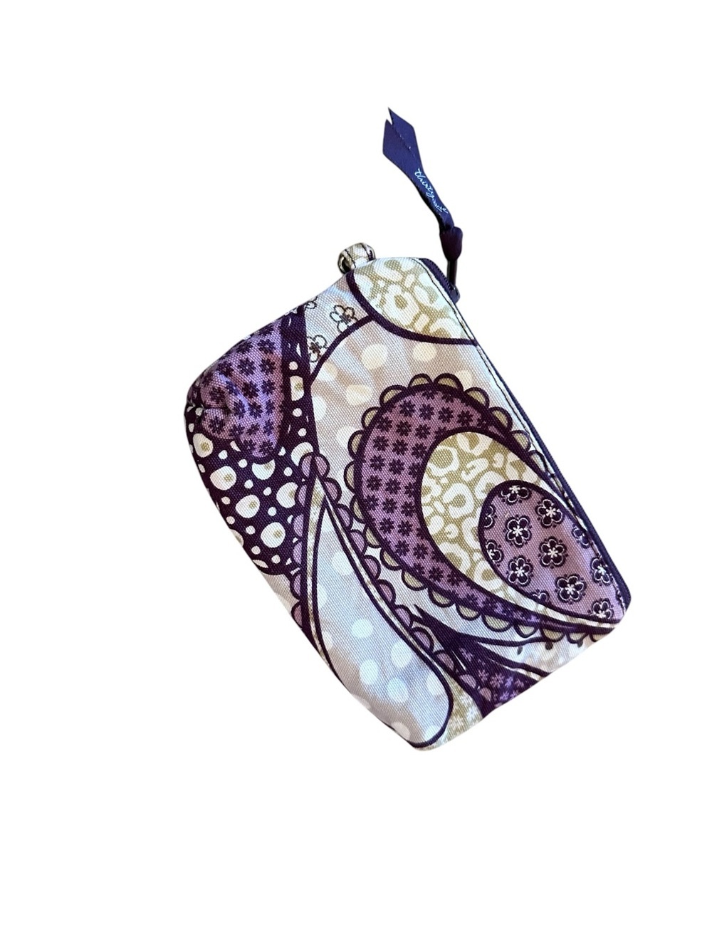 Thirty-One Purple Paisley Zipper Pouch Wallet